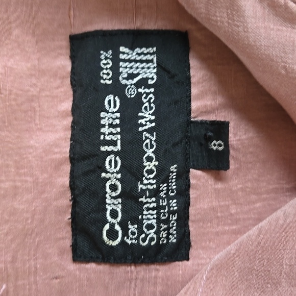 Carole little For Saint Tropez West 100% Silk Button Down - Picture 8 of 8